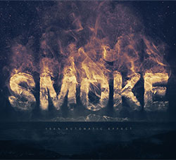 逼真的烟雾字效PSD模板：Real Smoke Logo Text Effect